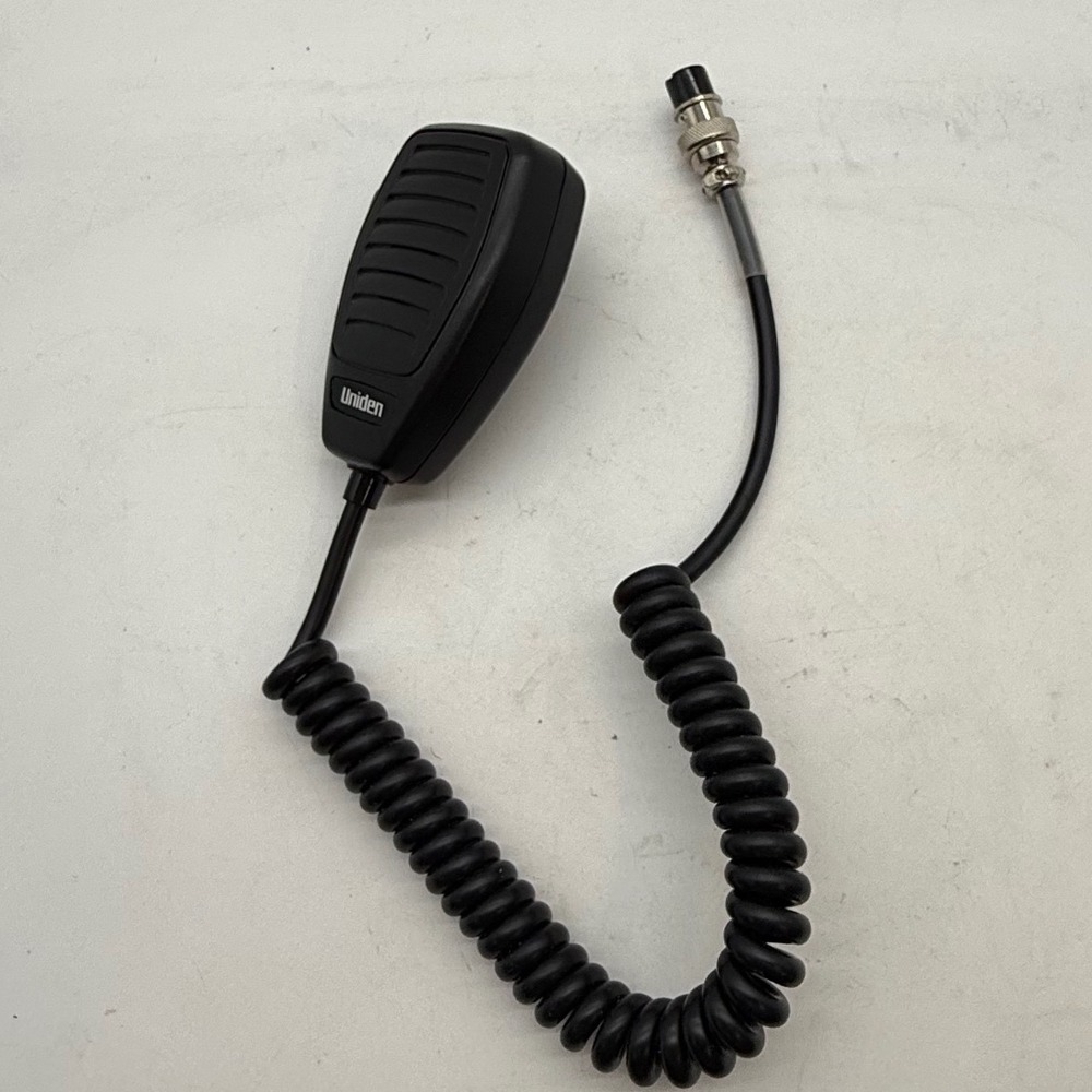 Uniden‎ CB Radio Microphone 4-Pin Female Coiled Cord Black PTT Handheld Mic